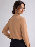 Women's Crepe Formal V-Neck Office Top