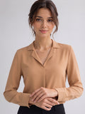 Women's Crepe Formal V-Neck Office Top