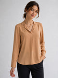 Women's Crepe Formal V-Neck Office Top