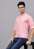 LENIA Men's Cotton Blend Slim Fit Short Kurta Pack of 1