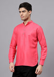 LENIA Men's Cotton Blend Slim Fit Short Kurta Pack of 1