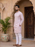Men’s Printed Kurta with Mandarin Collar – Festive Ethnic Wear