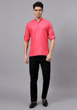 LENIA Men's Cotton Blend Slim Fit Short Kurta Pack of 1