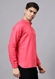 LENIA Men's Cotton Blend Slim Fit Short Kurta Pack of 1