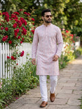 Men’s Printed Kurta with Mandarin Collar – Festive Ethnic Wear