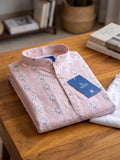 Men’s Printed Kurta with Mandarin Collar – Festive Ethnic Wear