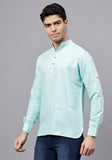 LENIA Men's Cotton Blend Slim Fit Short Kurta Pack of 1