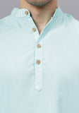 LENIA Men's Cotton Blend Slim Fit Short Kurta Pack of 1
