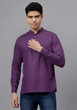 LENIA Men's Cotton Blend Slim Fit Short Kurta Pack of 1