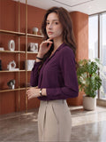 Women's Crepe Formal V-Neck Office Top