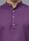 LENIA Men's Cotton Blend Slim Fit Short Kurta Pack of 1