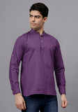 LENIA Men's Cotton Blend Slim Fit Short Kurta Pack of 1