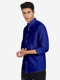 Men Pure Cotton Mandarin Collar Casual Shirt