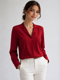 Women's Crepe Formal V-Neck Office Top