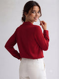 Women's Crepe Formal V-Neck Office Top