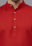 LENIA Men's Cotton Blend Slim Fit Short Kurta Pack of 1