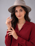 Women's Crepe Formal V-Neck Office Top