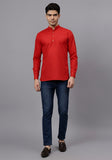 LENIA Men's Cotton Blend Slim Fit Short Kurta Pack of 1