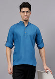 LENIA Men's Cotton Blend Slim Fit Short Kurta Pack of 1