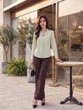 Women's Crepe Formal V-Neck Office Top
