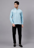 LENIA Men's Cotton Blend Slim Fit Short Kurta Pack of 1