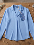 Women's Crepe Formal V-Neck Office Top