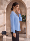 Women's Crepe Formal V-Neck Office Top