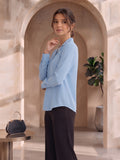 Women's Crepe Formal V-Neck Office Top