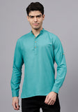 LENIA Men's Cotton Blend Slim Fit Short Kurta Pack of 1