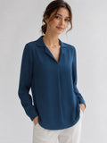 Women's Crepe Formal V-Neck Office Top