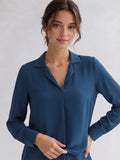 Women's Crepe Formal V-Neck Office Top