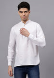 LENIA Men's Cotton Blend Slim Fit Short Kurta Pack of 1