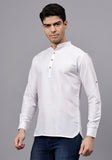 LENIA Men's Cotton Blend Slim Fit Short Kurta Pack of 1