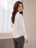 Women's Crepe Formal V-Neck Office Top