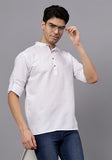 LENIA Men's Cotton Blend Slim Fit Short Kurta Pack of 1