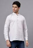 LENIA Men's Cotton Blend Slim Fit Short Kurta Pack of 1