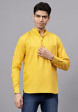 LENIA Men's Cotton Blend Slim Fit Short Kurta Pack of 1