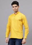 LENIA Men's Cotton Blend Slim Fit Short Kurta Pack of 1