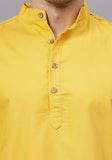 LENIA Men's Cotton Blend Slim Fit Short Kurta Pack of 1