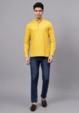 LENIA Men's Cotton Blend Slim Fit Short Kurta Pack of 1