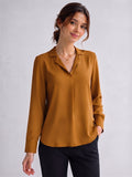 Women's Crepe Formal V-Neck Office Top